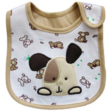 New Waterproof Baby Bibs Cotton Feeding Smock Cartoon Cute Pattern Boys Girls Burp Cloths Infant Slobber Saliva Towel 0-3 Years